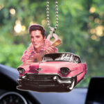 Elvis Presley Custom Shape 2-sided Acrylic Car Ornament - HOATT 6890
