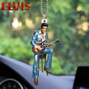 Elvis Presley Custom Shape 2-sided Acrylic Car Ornament - HOATT 6965