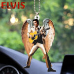 Elvis Presley Custom Shape 2-sided Acrylic Car Ornament - HOATT 6966