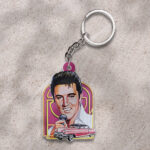 Elvis Presley Custom Shape 2-sided Keychain – GNE NEW539