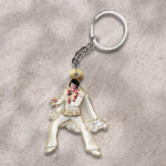 Elvis Presley Custom Shape 2-sided Keychain - HOATT 11541