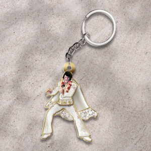 Elvis Presley Custom Shape 2-sided Keychain - HOATT 11541