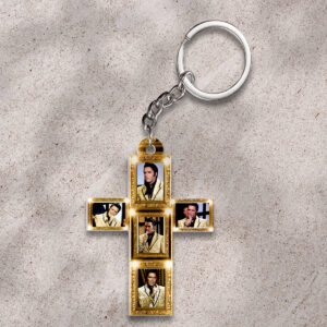 Elvis Presley Custom Shape 2-sided Keychain - HOATT 9054