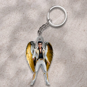 Elvis Presley Custom Shape 2-sided Keychain - HOATT 9055