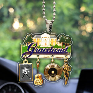 Elvis Presley Custom Shape Clear 1-sided Car Ornament - GNE 2554