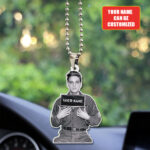 Personalized Elvis Presley Custom shape 2-sided Acrylic Car Ornament - GNE 3680