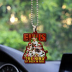 Elvis Presley Custom Shape 2-sided Acrylic Car Ornament - TANTN 8030