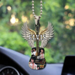 Elvis Presley Custom Shape 2-sided Acrylic Car Ornament - TANTN 9011
