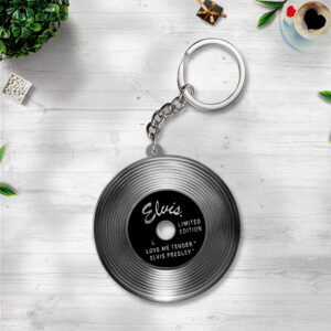 Elvis Presley Custom Shape 2-sided Keychain - GNE 3459