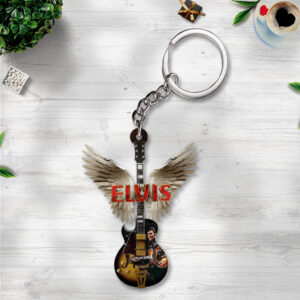 Elvis Presley Custom Shape 2-sided Keychain - TANTN 11589