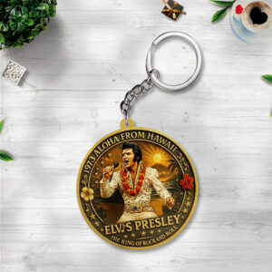 Elvis Presley Custom Shape 2-sided Keychain - TANTN 14217
