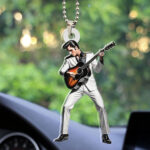Elvis Presley Custom Shape 2-sided Acrylic Car Ornament - HOATT 6962
