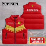 Personalized Scuderia Ferrari 3D Sleeveless Down Jacket - TMTHU1143