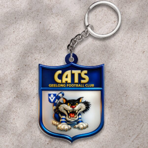 Geelong FC Custom Shape 2-sided Keychain - TMTHU1176