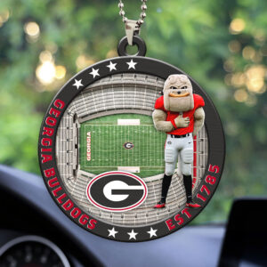 Georgia Bulldogs Football Custom shape 2-sided Acrylic Car Ornament - HOATT13129