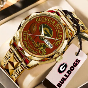 Georgia Bulldogs Football Alloy Luxury Quartz Watch - HOATT13478