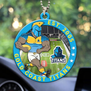 Gold Coast Titans Custom Shape 2-sided Acrylic Car Ornament – HOATT13371
