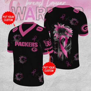 Personalized Green Bay Packers x Breast Cancer Awareness 3D Football Jersey - MAITM12846