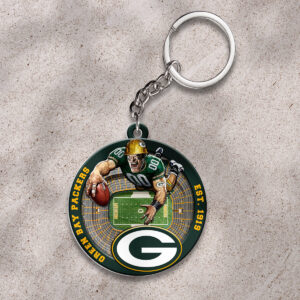 Green Bay Packers Custom Shape 2-sided Keychain - HOATT12692