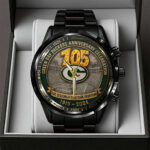 Green Bay Packers Black Stainless Steel Watch - TANTN16833