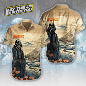 Star Wars Short Sleeve Button-Down Shirt - HUANNM 4741