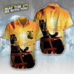 Star Wars Short Sleeve Button-Down Shirt - HUANNM 4742