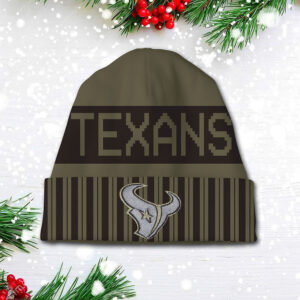 Houston Texans 2025 Salute to Service Beanie Hat - TANTN16559