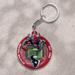 Houston Texans Custom Shape 2-sided Keychain - HOATT12693