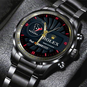 Houston Texans x Rolex Black Stainless Steel Watch - MAITM13131