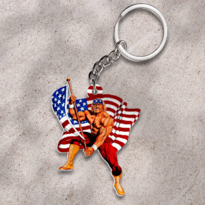 Hulk Hogan Custom Shape 2-sided Keychain - HOATT 12165