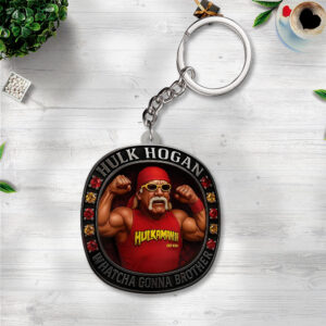 Hulk Hogan Custom Shape 2-sided Keychain - TANTN 15123