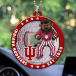 Indiana Hoosiers Football Custom shape 2-sided Acrylic Car Ornament - HOATT13107