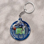 Indianapolis Colts Custom Shape 2-sided Keychain - HOATT12694