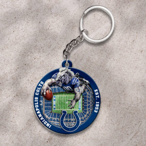 Indianapolis Colts Custom Shape 2-sided Keychain - HOATT12694