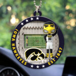 Iowa Hawkeyes Football Custom shape 2-sided Acrylic Car Ornament - HOATT13108