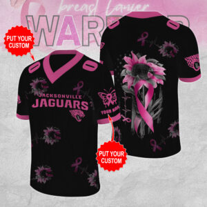 Personalized Jacksonville Jaguars x Breast Cancer Awareness 3D Football Jersey - MAITM12849