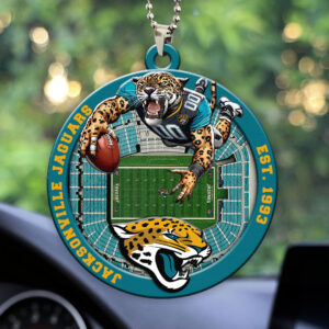 Jacksonville Jaguars Custom shape 2-sided Acrylic Car Ornament - HOATT12583