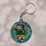 Jacksonville Jaguars Custom Shape 2-sided Keychain - HOATT12695