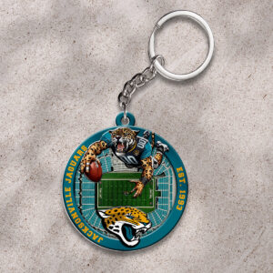Jacksonville Jaguars Custom Shape 2-sided Keychain - HOATT12695