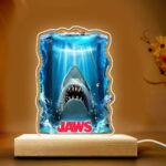 Jaws Led Light with Wooden Base (7 Colors) - HOATT 11175