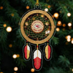 Kansas City Chiefs 65th Anniversary Custom Shape Clear 1-side Printed Acrylic Ornament - TMTHU995