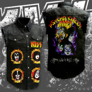 KISS 3D Lightweight Sleeveless Denim Shirt - NGHIAVT 0789