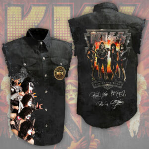 KISS 3D Lightweight Sleeveless Denim Shirt - HOATT 3467