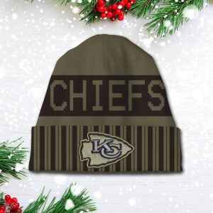 Kansas City Chiefs 2025 Salute to Service Beanie Hat - TANTN16562