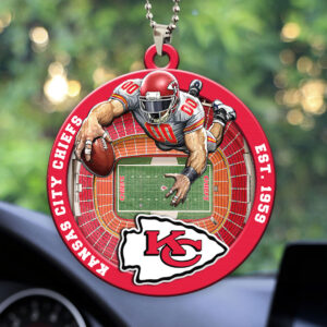 Kansas City Chiefs Custom shape 2-sided Acrylic Car Ornament - HOATT12584