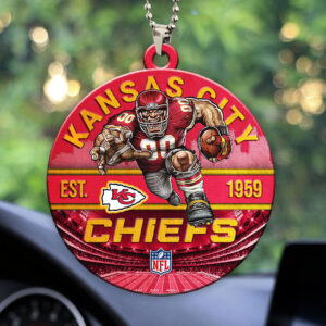 Kansas City Chiefs Custom shape 2-sided Acrylic Car Ornament - HOATT12911