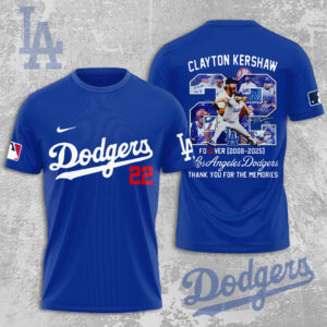 Los Angeles Dodgers x Clayton Kershaw 3D Apparel - TMTHU1083