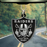 Las Vegas Raiders Custom shape 2-sided Acrylic Car Ornament - TMTHU908
