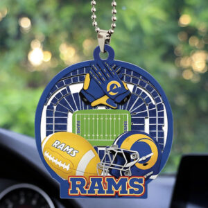 Los Angeles Rams Custom shape 2-sided Acrylic Car Ornament - TMTHU766