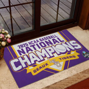 LSU Tigers Baseball 2025 National Champions Doormat - MAITM 11911